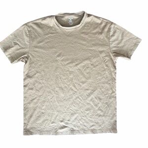 True Classic Beige Pima Cotton T Shirt Mens Large